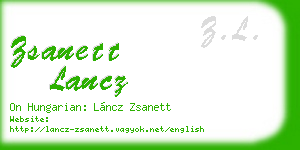 zsanett lancz business card