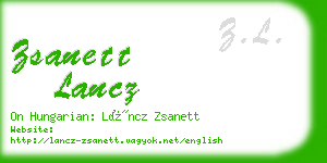 zsanett lancz business card